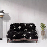 Spiders Halloween Woven Blanket Dark Gothic Decor - DesignerOllie.com