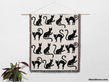 Spooky Cats Woven Throw Blanket