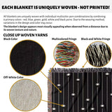 Spooky Halloween Woven Blanket With Spiders - DesignerOllie.com