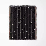 Spooky Halloween Woven Blanket With Spiders - DesignerOllie.com