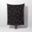 Spooky Halloween Woven Blanket With Spiders - DesignerOllie.com