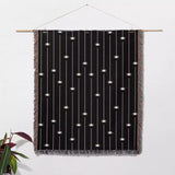 Spooky Halloween Woven Blanket With Spiders - DesignerOllie.com