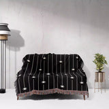 Spooky Halloween Woven Blanket With Spiders - DesignerOllie.com