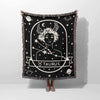 Taurus Zodiac Sign Astrology Woman Woven Throw Blanket Tapestry