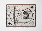 Taurus Zodiac Sign Astrology Woman Woven Throw Blanket and Tapestry Blanket