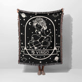 Virgo Zodiac Sign Astrology Woman Woven Throw Blanket Tapestry