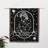 Virgo Zodiac Sign Astrology Woman Woven Throw Blanket Tapestry