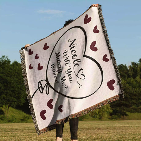 Will You Marry Me Proposal Blanket Heart Balloon - DesignerOllie.com