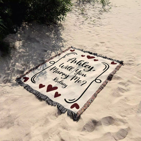 Will You Marry Me Proposal Blanket with Frame - DesignerOllie.com