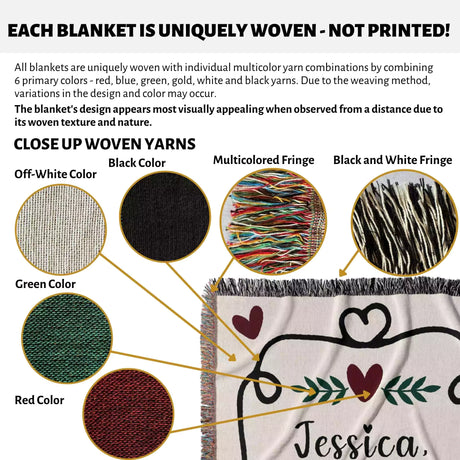 Will You Marry Me Proposal Blanket with Frame and Hearts - DesignerOllie.com