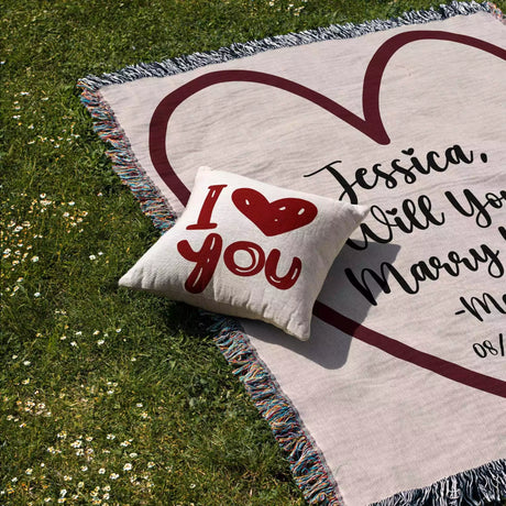 Proposal Will You Marry Me Simple Red Heart - DesignerOllie.com