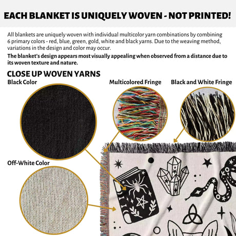 Witchy Woven Throw Blanket - DesignerOllie.com