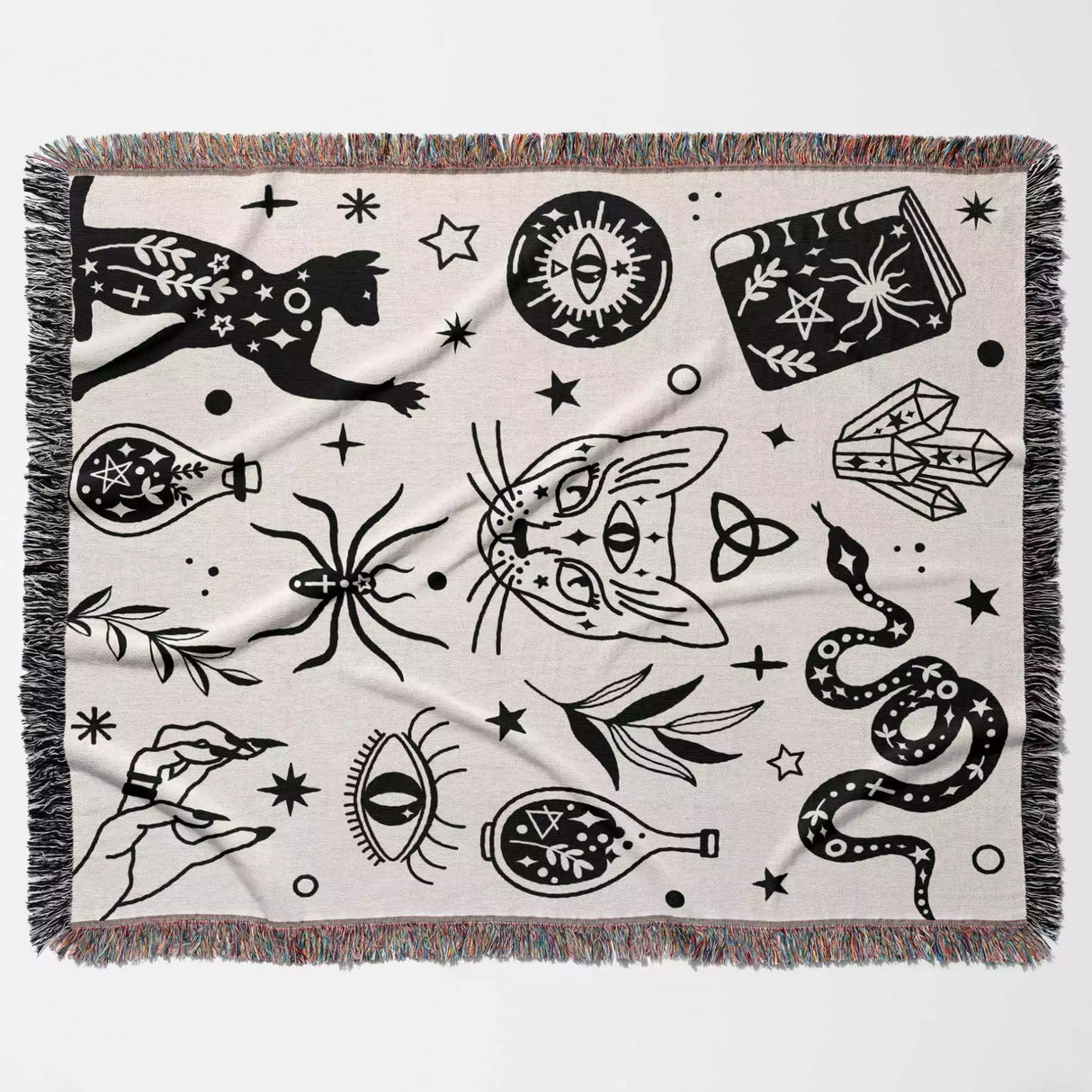 Witchy Woven Throw Blanket - DesignerOllie.com