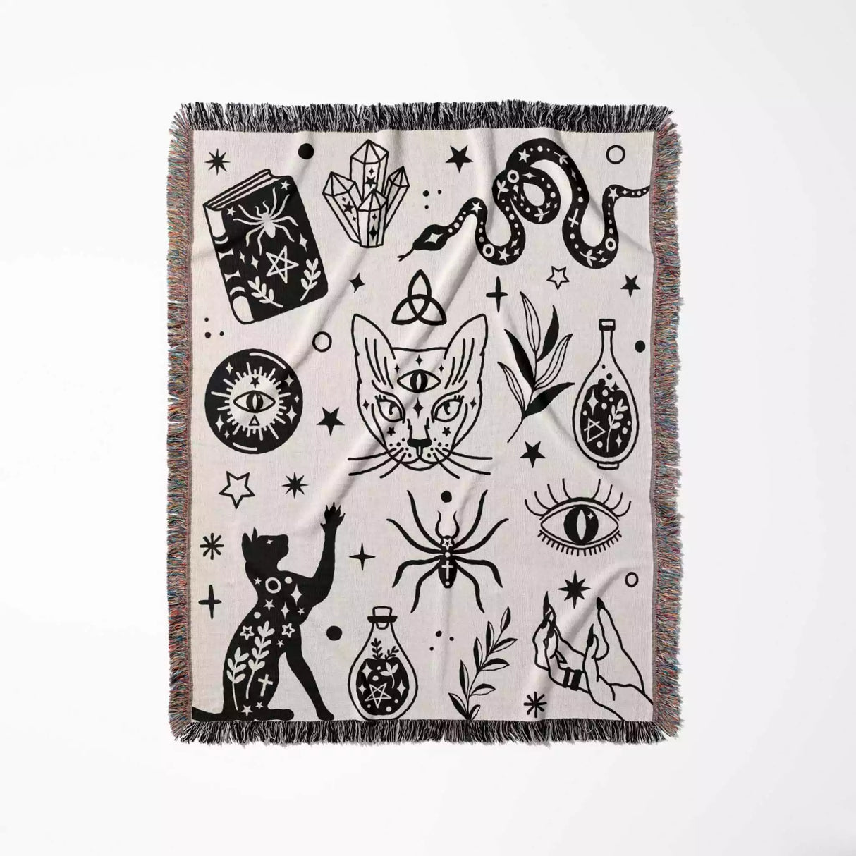 Witchy Woven Throw Blanket - DesignerOllie.com
