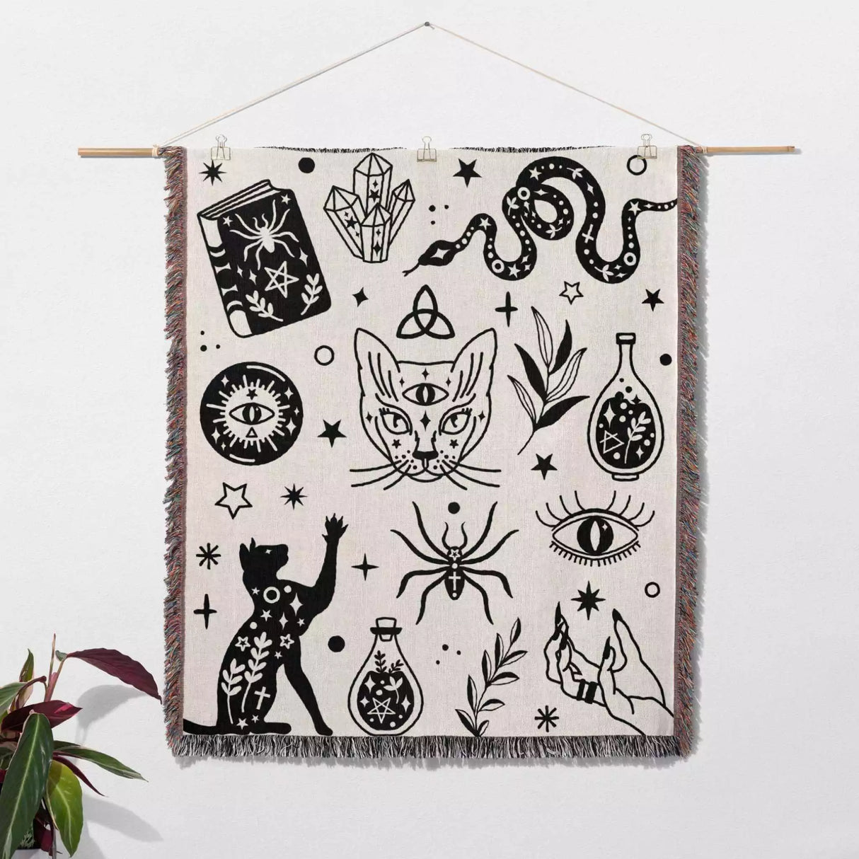 Witchy Woven Throw Blanket - DesignerOllie.com