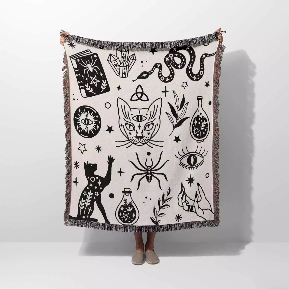 Witchy Woven Throw Blanket - DesignerOllie.com