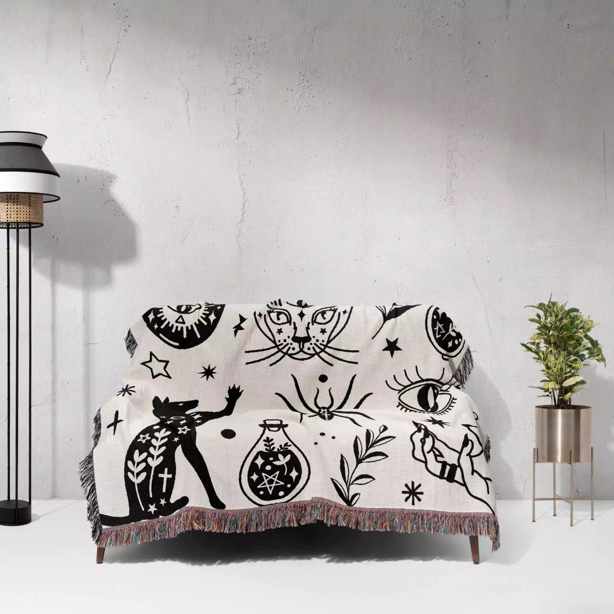 Witchy Woven Throw Blanket - DesignerOllie.com
