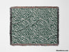 Zebra Print Forest Green Woven Throw Blanket and Tapestry